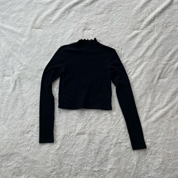 Brandy Melville Tops - brandy melville black long sleeve crop top